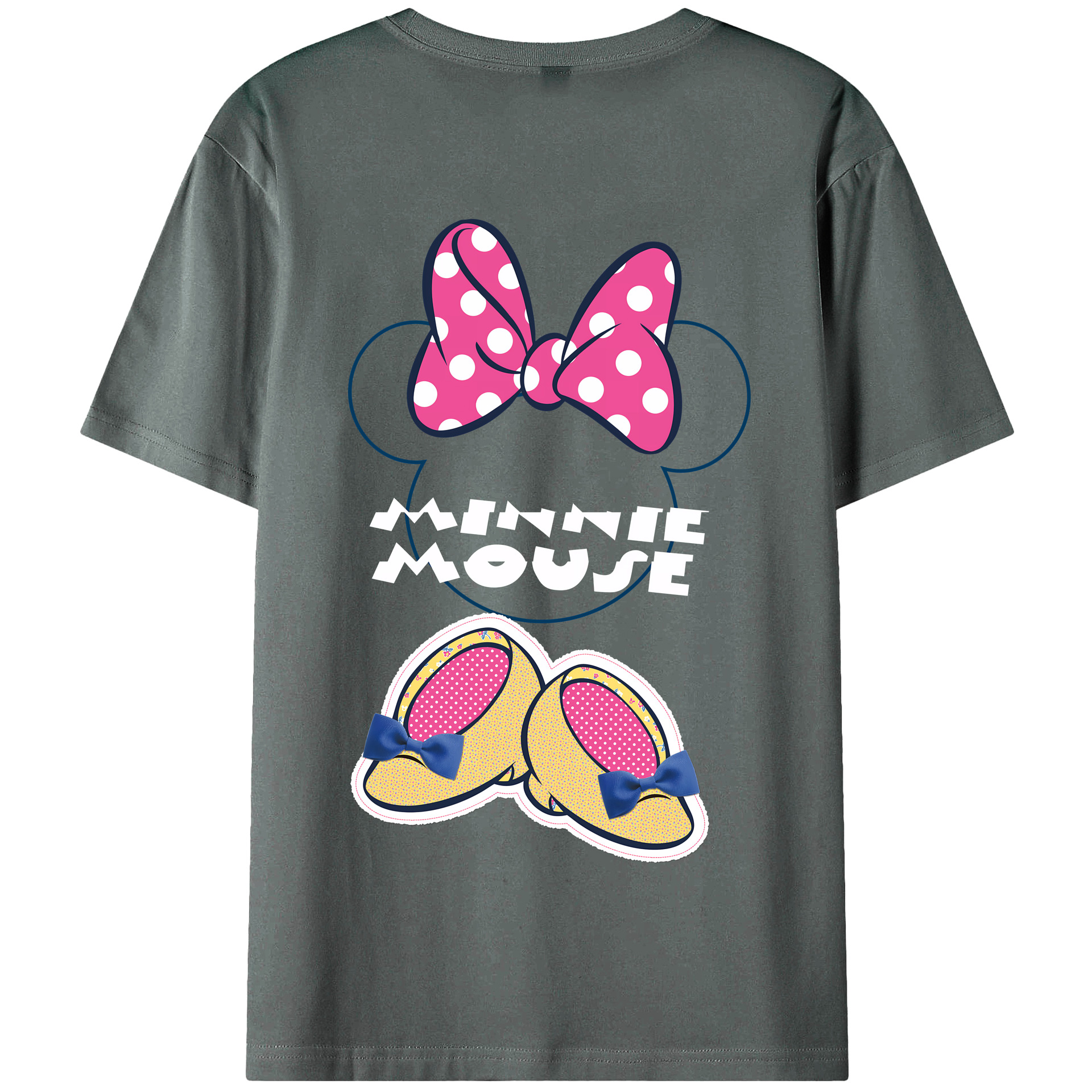 （画像用） ミッキーマウス Mickey Mouse 綿100％半袖Tシャツ（背面プリント）